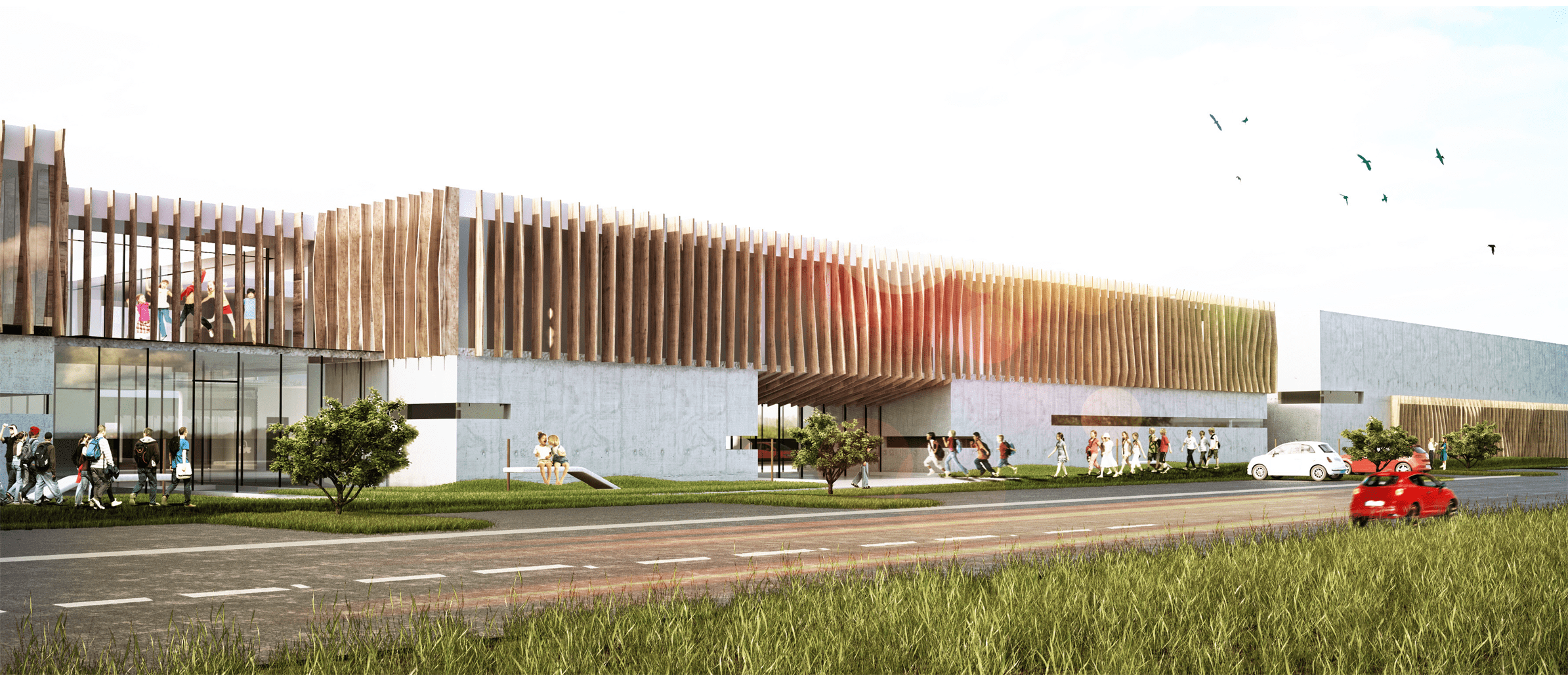 Zielona Szkoła w Siechnicach: architektura wspomagająca proces edukacyjny i dobrostan ucznia